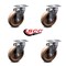 Service Caster 5 Inch High Temp Glass Filled Nylon Wheel Swivel Top Plate Caster Set SCC SCC-20S514-GFNSHT-4 - alternate 3